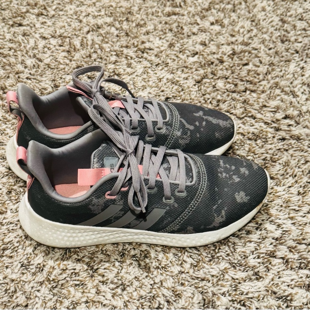 Adidas Gray and Pink Athletic Shoes